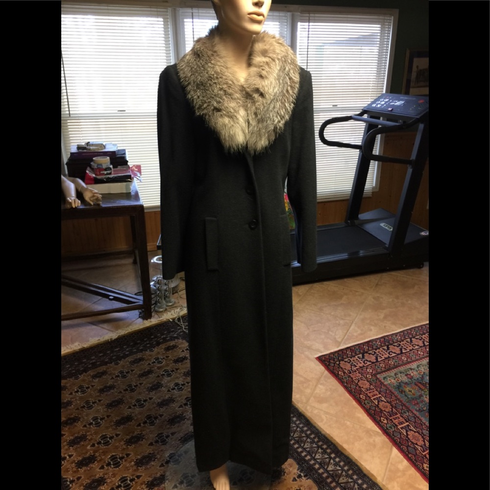 Marvin Richards gray wool/cashmere coat medium